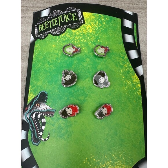 New Beetlejuice Earring 3 pack from Kohls NWT - Picture 2 of 3